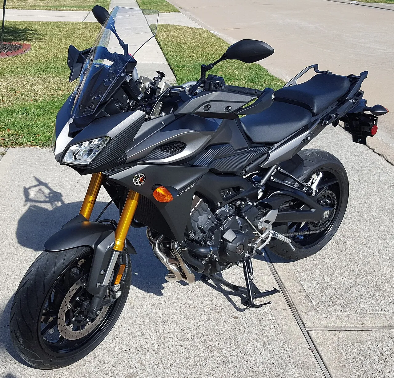 Blue Yamaha MT-09 Tracer sports tourer