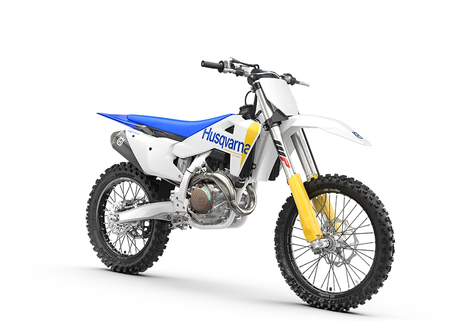 Husqvarna FC 450 front three-quarter studio view