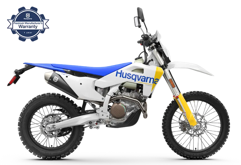 Husqvarna FE 501S in a studio side profile