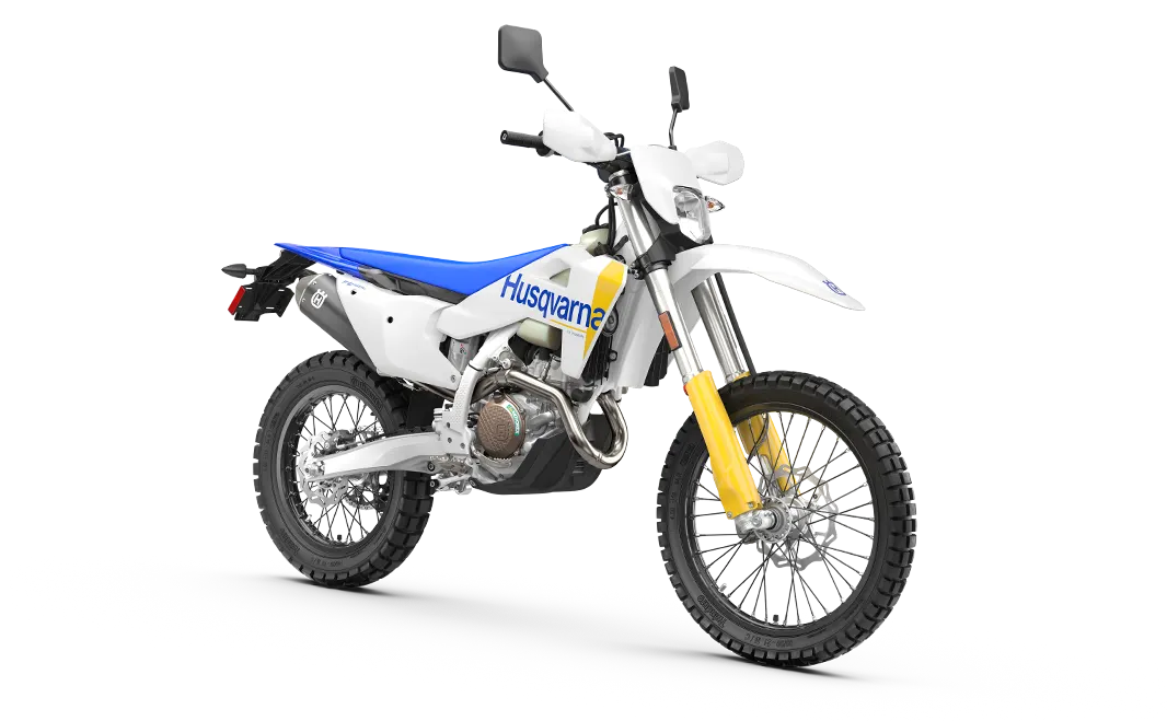 Husqvarna FE 501S front right three-quarter studio view