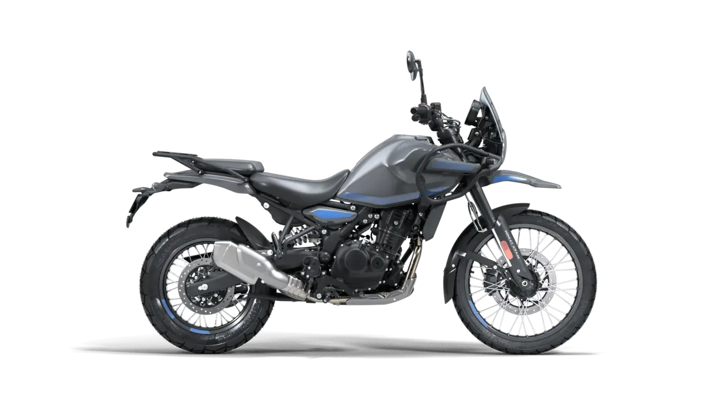 Slate Poppy Royal Enfield Himalayan 450 right side studio profile