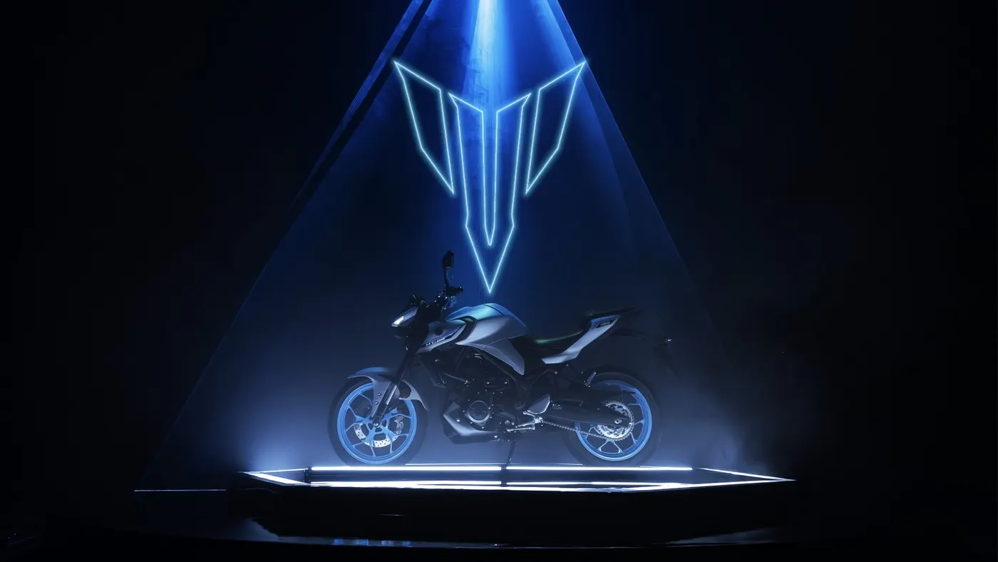 Yamaha MT-03 front three-quarter view